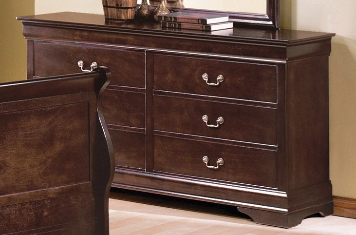 Crown Mark Furniture Louis Philip Dresser in Dark Cherry - National Warehouse Furniture (Buffalo, NY)