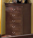 Crown Mark Furniture Louis Philip Drawer Chest in Dark Cherry - National Warehouse Furniture (Buffalo, NY)