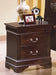 Crown Mark Furniture Louis Philip Nightstand in Dark Cherry - National Warehouse Furniture (Buffalo, NY)