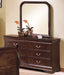 Crown Mark Furniture Louis Philip Dresser Mirror in Dark Cherry - National Warehouse Furniture (Buffalo, NY)