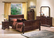 Crown Mark Furniture Louis Philip Queen Bed in Dark Cherry - National Warehouse Furniture (Buffalo, NY)