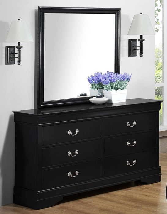 Crown Mark Furniture Louis Philip Dresser in Black - National Warehouse Furniture (Buffalo, NY)