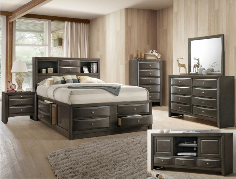 Crown Mark Emily Tv Stand in Grey
