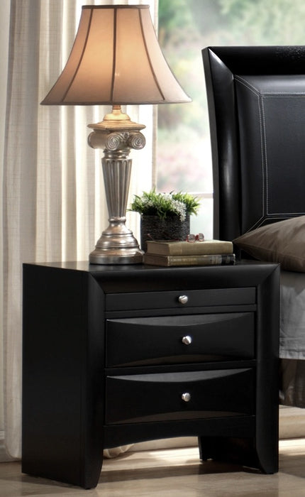 Crown Mark Furniture Emily Nightstand in Black - National Warehouse Furniture (Buffalo, NY)