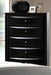 Crown Mark Furniture Emily Drawer Chest in Black - National Warehouse Furniture (Buffalo, NY)