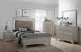 Crown Mark Lyssa 2 Drawer Nightstand in Embossed Crocodile Pattern - National Warehouse Furniture (Buffalo, NY)