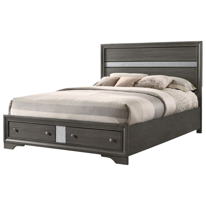 Crown Mark Regata Queen Storage Bed in Grey - National Warehouse Furniture (Buffalo, NY)