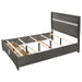 Crown Mark Regata King Storage Bed in Grey - National Warehouse Furniture (Buffalo, NY)