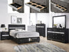 Crown Mark Regata Nightstand in Black - National Warehouse Furniture (Buffalo, NY)
