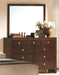 Crown Mark Furniture Evan Dresser Mirror in Warm Brown - National Warehouse Furniture (Buffalo, NY)