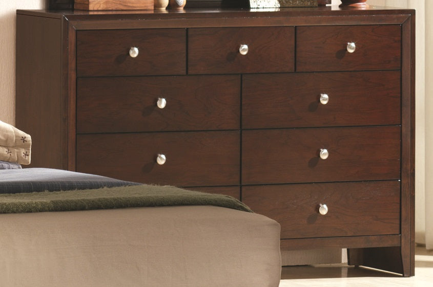 Crown Mark Furniture Evan Dresser in Warm Brown - National Warehouse Furniture (Buffalo, NY)