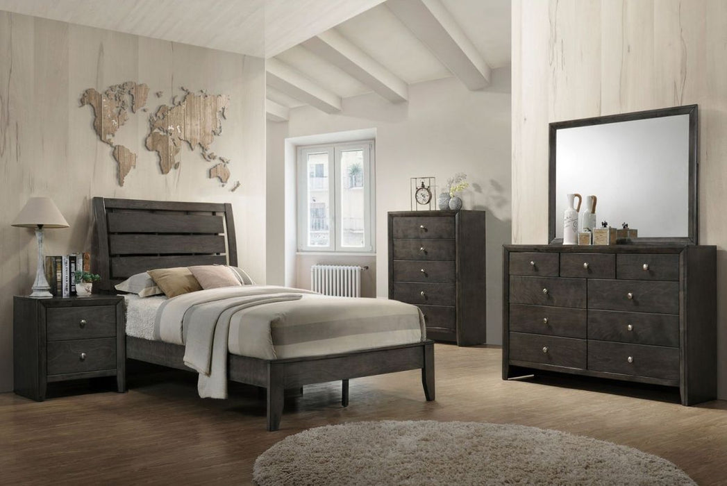 Crown Mark Furniture Evan Full Panel Bed in Grey - National Warehouse Furniture (Buffalo, NY)