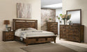 Crown Mark Furniture Curtis Queen Panel Bed in Rustic - National Warehouse Furniture (Buffalo, NY)