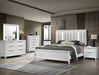 Crown Mark Furniture Cressida Queen Upholstered Panel Bed in White B7300-Q - National Warehouse Furniture (Buffalo, NY)
