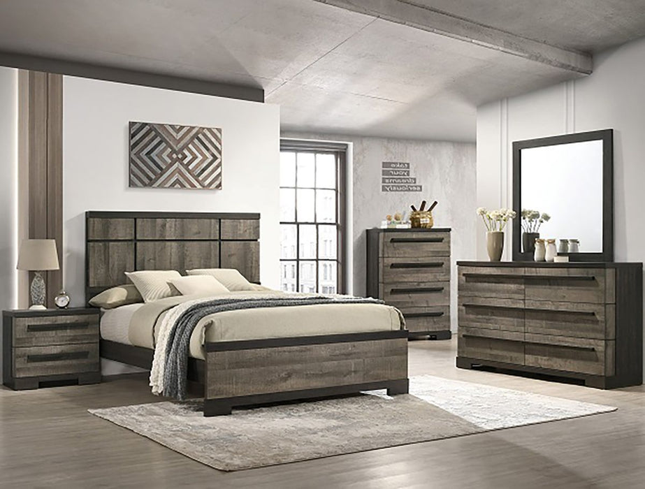 Crown Mark Furniture Remington Dresser Mirror in Brown
