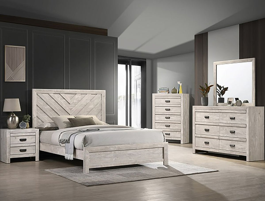 Crown Mark Furniture Valor Dresser Mirror in Gray