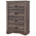 Crown Mark Furniture Coralee 5 Drawer Chest in Gray image