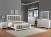 Crown Mark Furniture Ariane Nightstand in White and Silver B1690-2 - National Warehouse Furniture (Buffalo, NY)