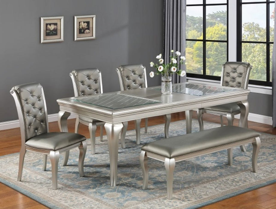 Crown Mark Furniture Caldwell Dining Table in Light Champagne - National Warehouse Furniture (Buffalo, NY)