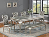 Crown Mark Furniture Caldwell Dining Table in Light Champagne - National Warehouse Furniture (Buffalo, NY)