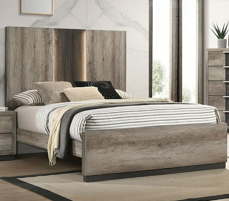 Crown Mark Furniture Rangley King Panel Bed in Brown B6830-K - National Warehouse Furniture (Buffalo, NY)