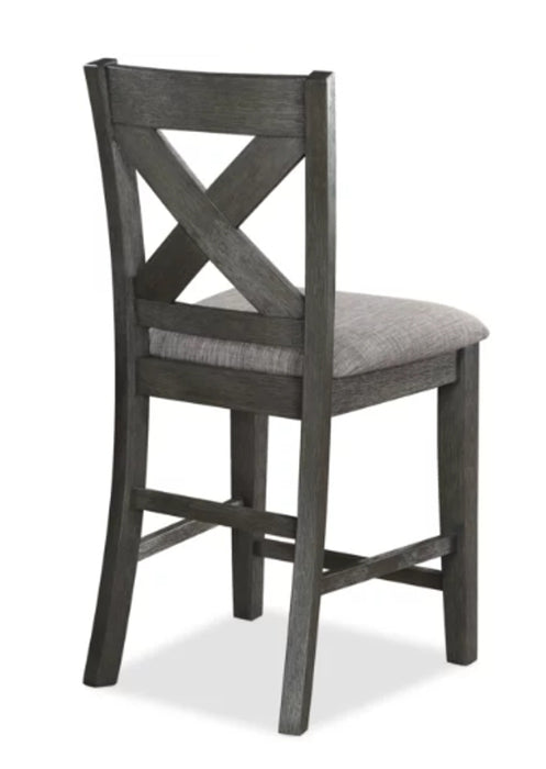 Crown Mark Furniture Rufus Counter Height Chair in Dark Gray (Set of 2) - National Warehouse Furniture (Buffalo, NY)