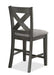 Crown Mark Furniture Rufus Counter Height Chair in Dark Gray (Set of 2) - National Warehouse Furniture (Buffalo, NY)