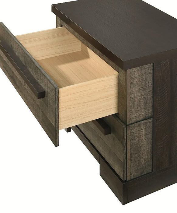 Crown Mark Furniture Remington 2 Drawer Nightstand in Brown - National Warehouse Furniture (Buffalo, NY)