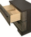 Crown Mark Furniture Remington 2 Drawer Nightstand in Brown - National Warehouse Furniture (Buffalo, NY)