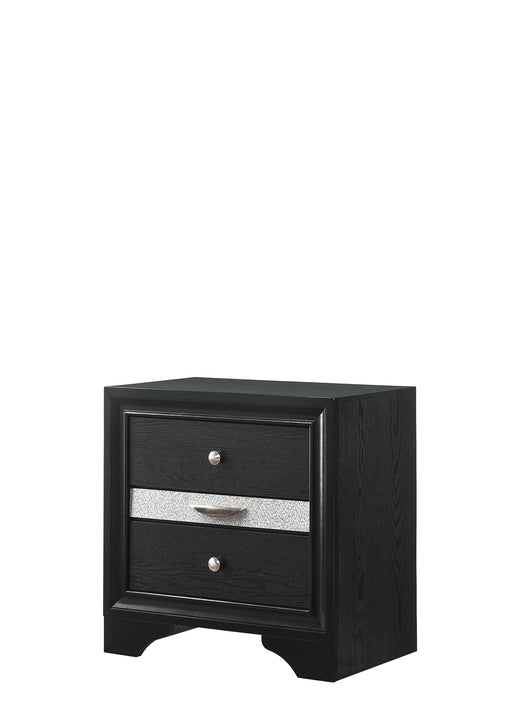 REGATA NIGHTSTAND BLACK/SILVER - National Warehouse Furniture (Buffalo, NY)