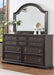 Crown Mark Furniture Duke Mirror in Dark Brown - National Warehouse Furniture (Buffalo, NY)