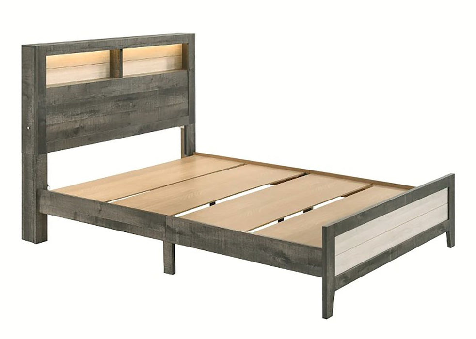 Crown Mark Furniture Rhett Queen Platform Bed in Gray - National Warehouse Furniture (Buffalo, NY)