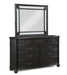 Crown Mark Furniture Kingsbury 9 Drawer Dresser in Black - National Warehouse Furniture (Buffalo, NY)