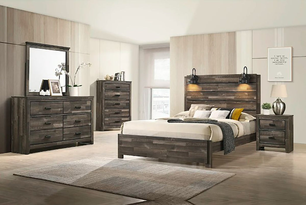 Crown Mark Furniture Carter 6 Drawer Dresser in Brown