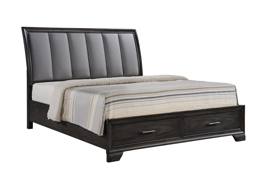 Crown Mark Jaymes King Storage Bed in Dark Brown image
