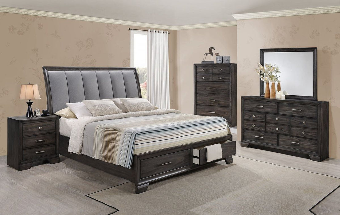 Crown Mark Jaymes Queen Storage Bed in Dark Brown - National Warehouse Furniture (Buffalo, NY)
