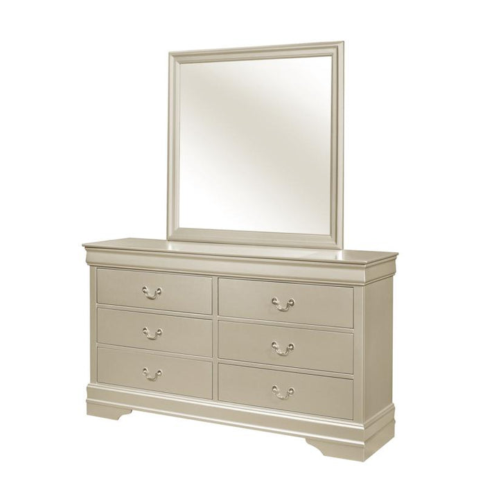 Crown Mark Louis Philip Mirror in Champagne - National Warehouse Furniture (Buffalo, NY)