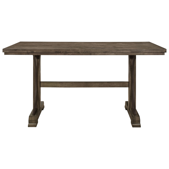Crown Mark Quincy Rectangular Counter Height Table in Light Brown 2831T-3671-TOP