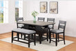 Crown Mark Furniture Frey Counter Height Bench in Dark Brown - National Warehouse Furniture (Buffalo, NY)