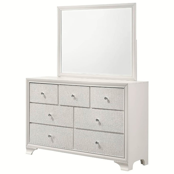 Crown Mark Furniture Lyssa 7 Drawer Dresser in White - National Warehouse Furniture (Buffalo, NY)