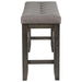 Crown Mark Bardstown Counter Height Bench in Gray - National Warehouse Furniture (Buffalo, NY)