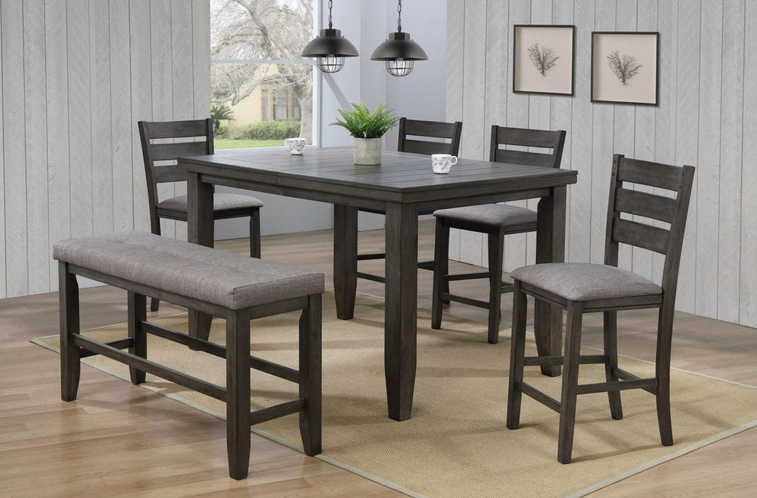 Crown Mark Bardstown Counter Height Bench in Gray - National Warehouse Furniture (Buffalo, NY)