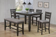 Crown Mark Bardstown Counter Height Bench in Gray - National Warehouse Furniture (Buffalo, NY)