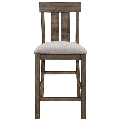 Crown Mark Quincy Counter Height Chair (Set of 2) in Light Brown image