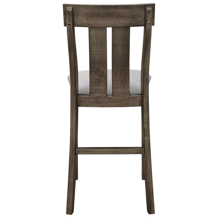 Crown Mark Quincy Counter Height Chair (Set of 2) in Light Brown 2831S-24