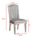 Crown Mark Klina Glam Dining Side Chair in Light Gray (Set of 2) - National Warehouse Furniture (Buffalo, NY)