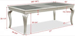 Crown Mark Furniture Caldwell Dining Table in Light Champagne - National Warehouse Furniture (Buffalo, NY)
