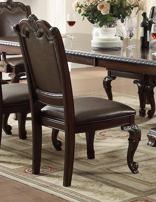 Crown Mark Kiera Dining Side Chair in Rich Brown (Set of 2) 2150S