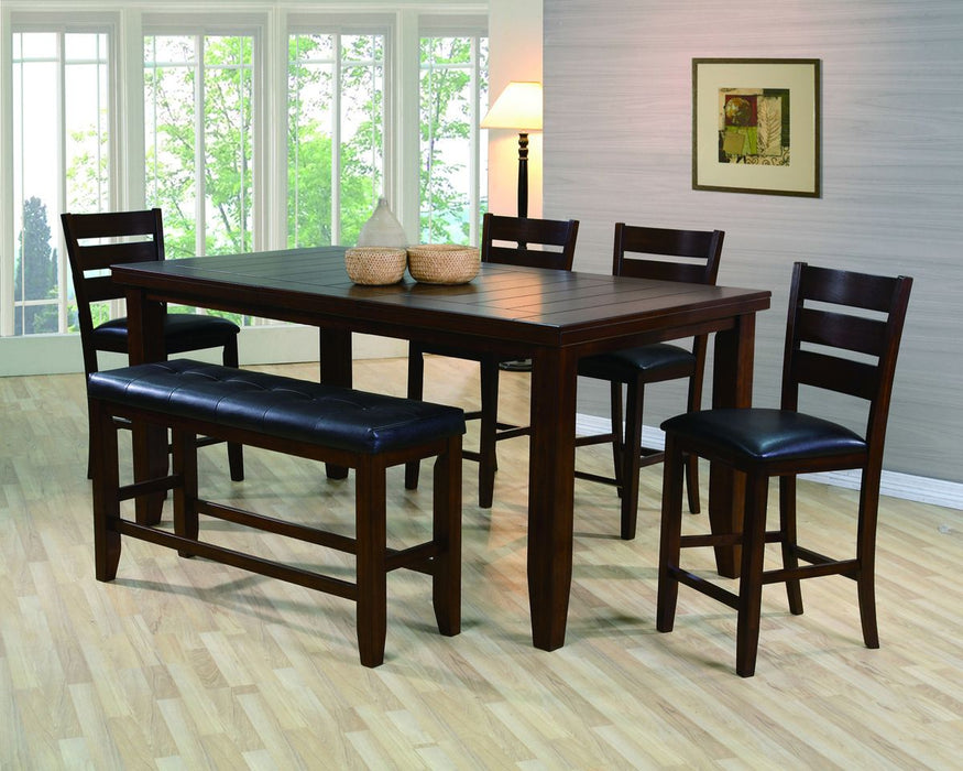 Crown Mark Bardstown Counter Height Bench in Espresso - National Warehouse Furniture (Buffalo, NY)